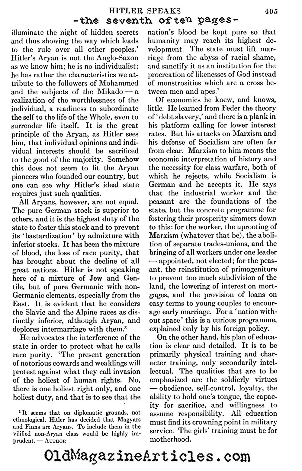 The Review of Mein Kampf (Atlantic Monthly, 1933)